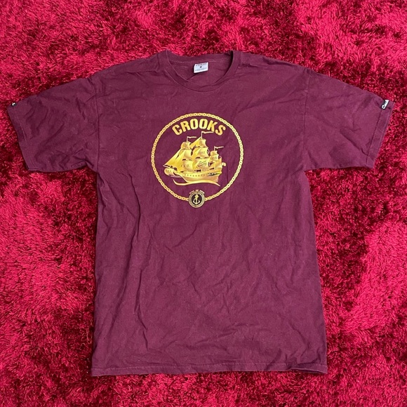 Crooks & Castles Other - Crooks and Castles Skateboard Shirt Maroon Large